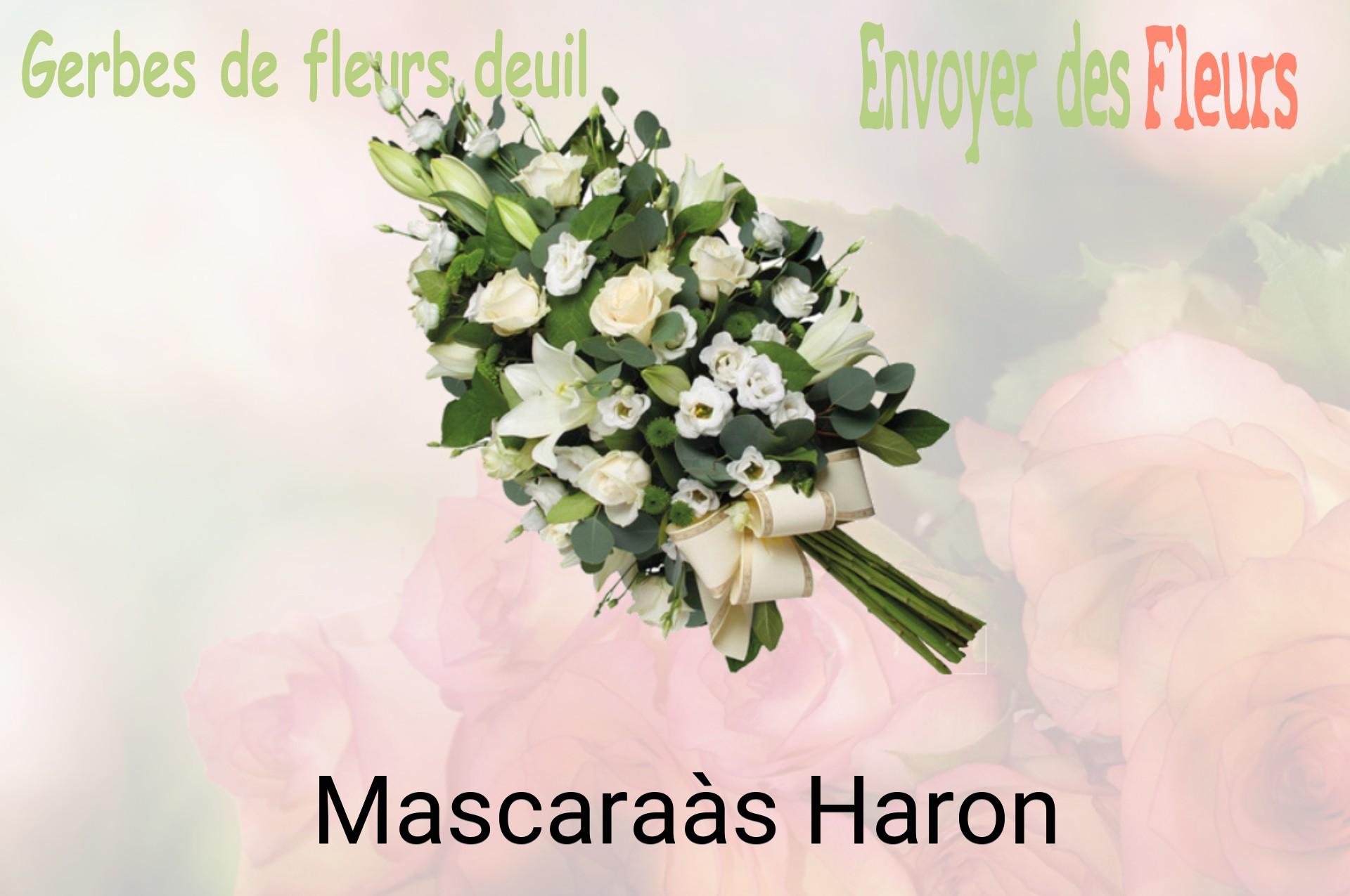 Gerbe de fleurs de deuil livrée à Mascaraàs-Haron